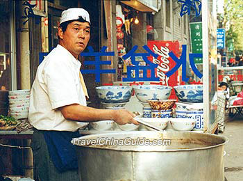 Snack stall in Xi'an Muslim Quarter